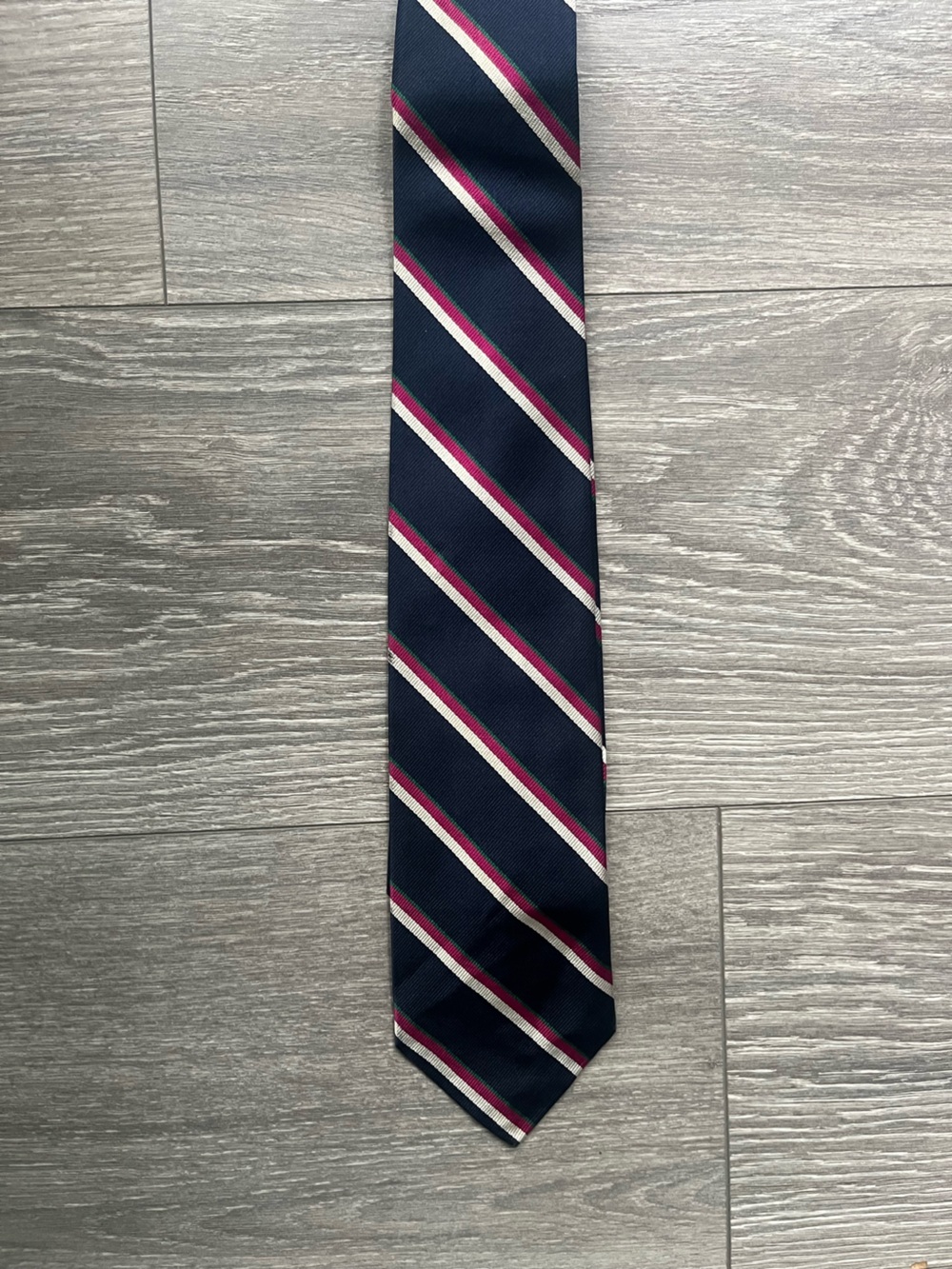 Brooks Brothers Navy Pink Striped 100% Silk Men’s Neck Tie Preppy Work 58 x 3.25